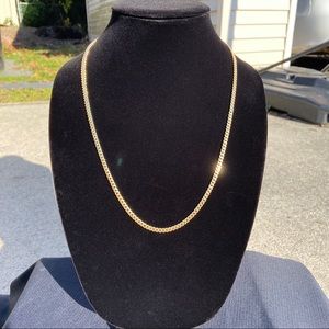 Gold Chain 14k Gold Vermeil Miami Cuban 24in 4mm .925 Italy